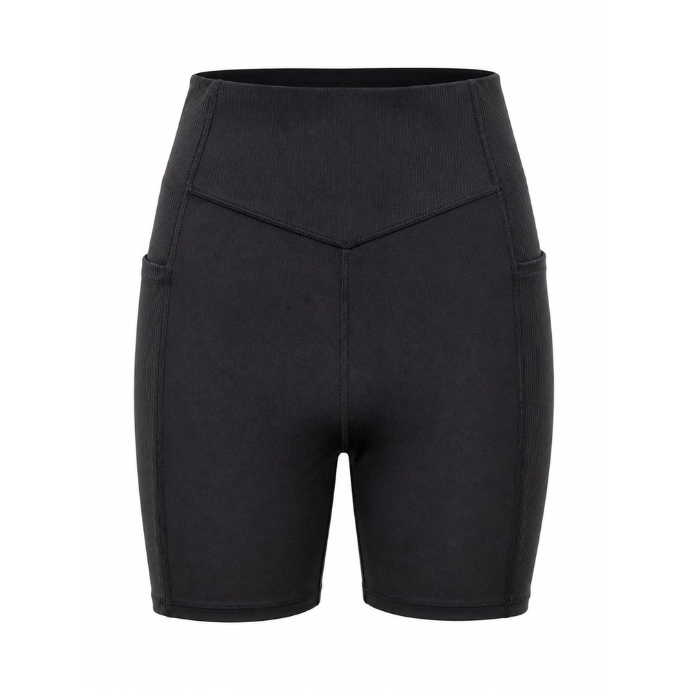 The North Face Women's Black High-Rise Bike Shorts with Side Pockets